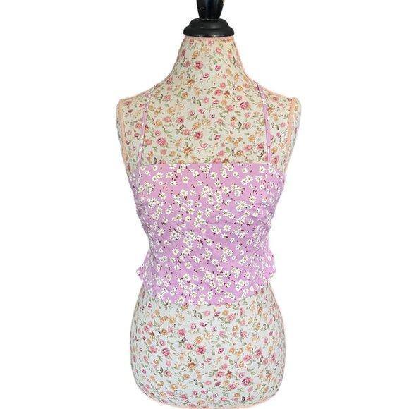Zara ditzy purple strappy top size small Some of the thread has imperfections no - Picture 1 of 4